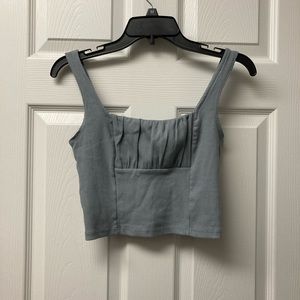 Blue-Gray Milkmaid Cropped Tank size Small